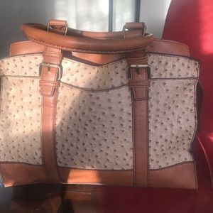 Like new faux ostrich shoulder bag